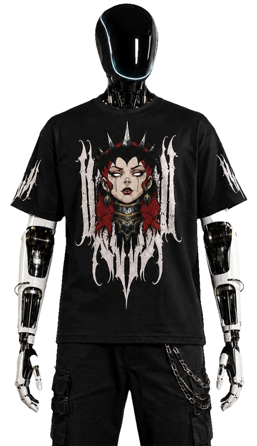 Dark Queen shirt construction detail